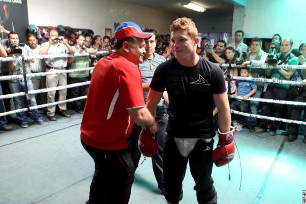 Тренировка Сауля Альвареса